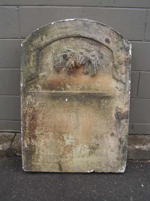 HEADSTONE, Large - Rounded Top Relief of Wings (75x100cm H)